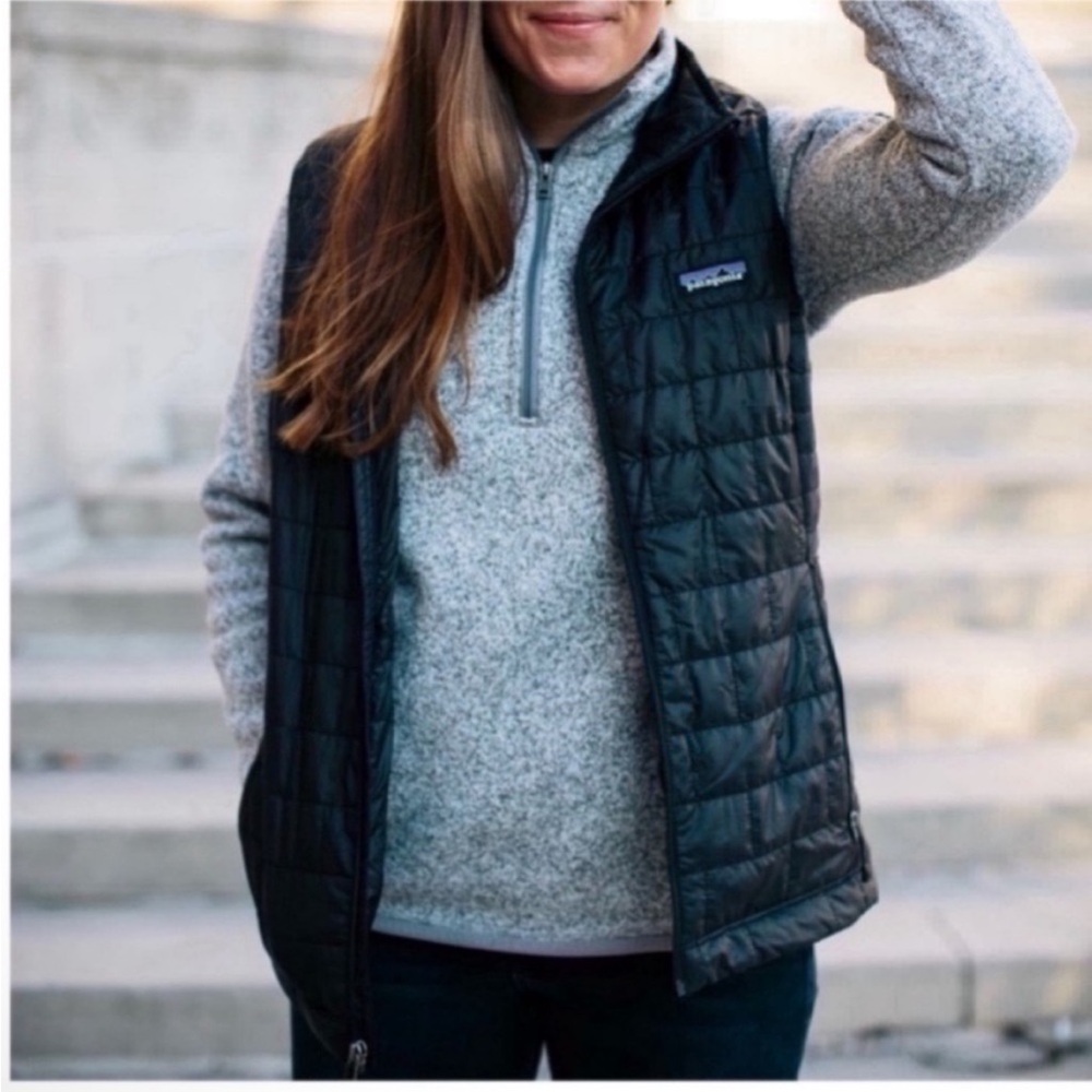 Patagonia Small Nano Puff Vest Black Regular Fit Windproof Water Resistant